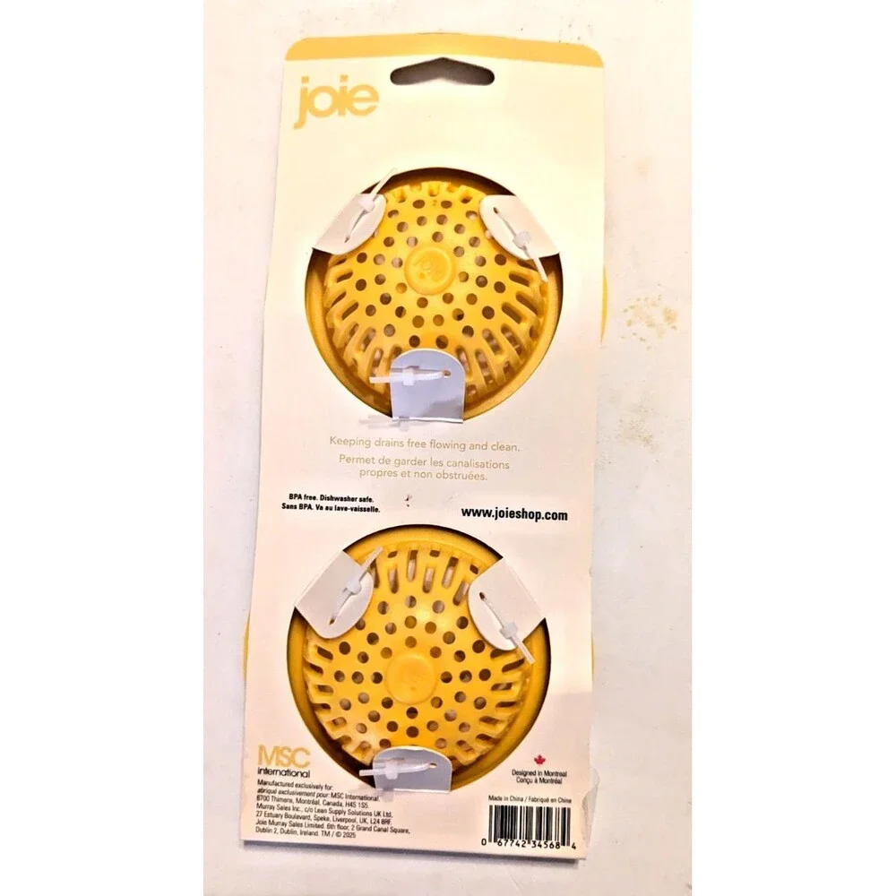 Joie Daffodil Kitchen Sink Strainers 2-pk Yellow Basket Drain Cover Kitchen NEW